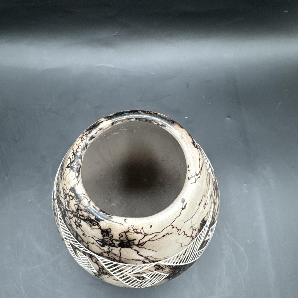 2 Signed Gary Yellow Corn Acoma Pueblo Horsehair‎ Pottery Native American Turtle - Picture 11 of 14